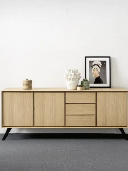 Madia Nook in rovere 3 ante 3 cassetti di Alta Corte