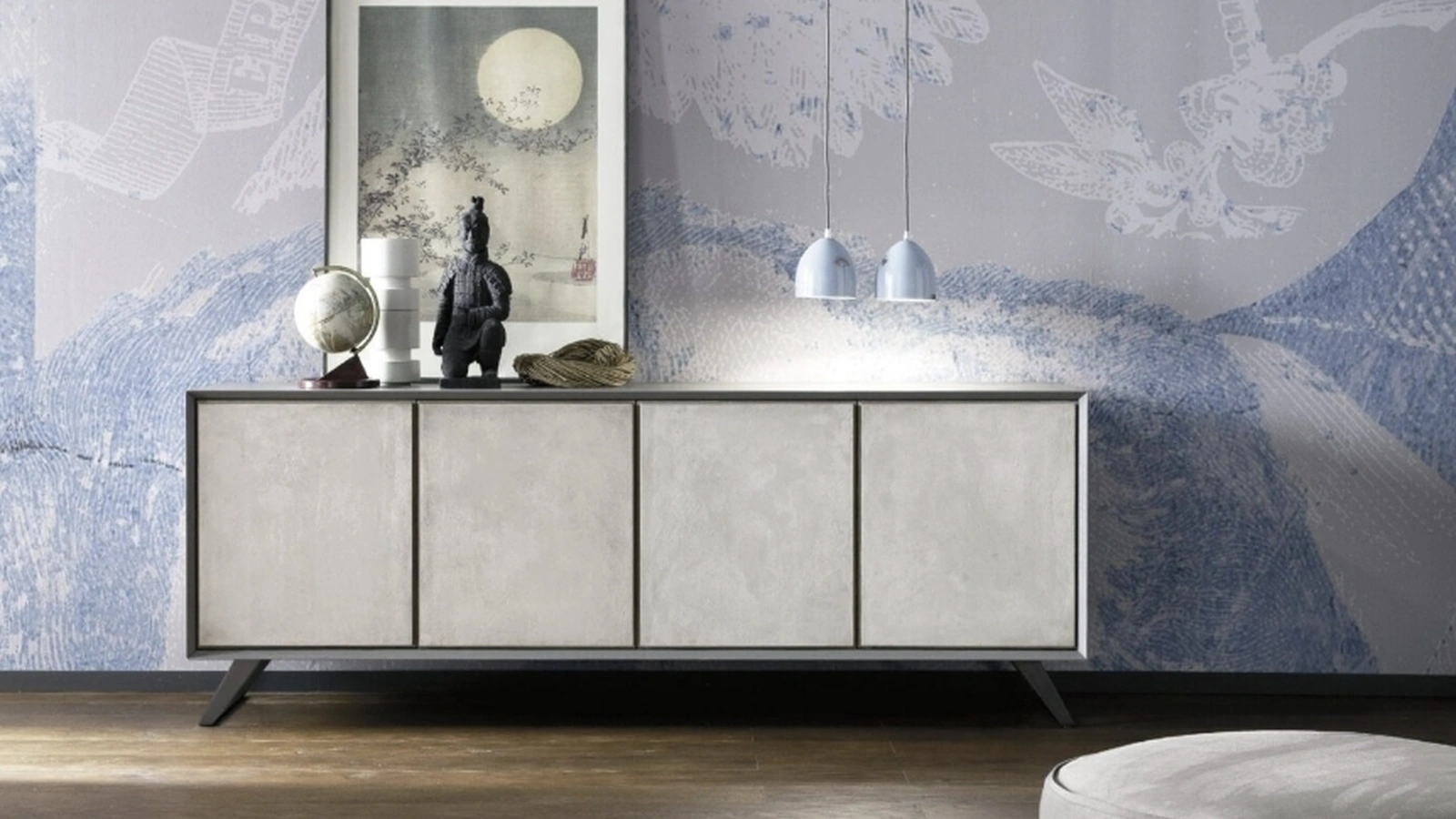 Madia Nook 4 ante finitura materico di Alta Corte