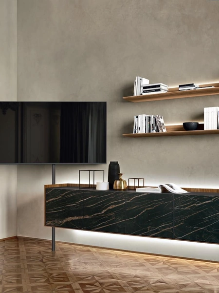 Mobile Porta Tv Cabaret in Ceramica di Sangiacomo