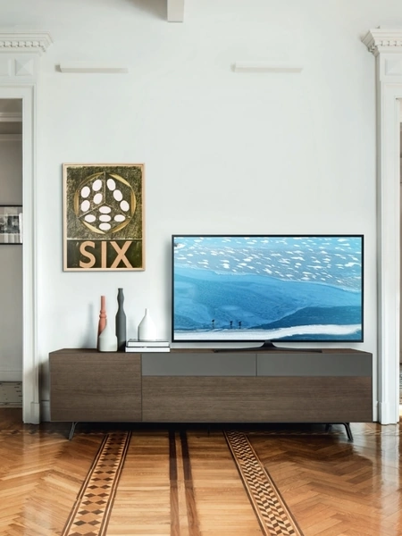 Mobile Porta Tv Domino Mono 8M sx in Rovere argilla di Sangiacomo