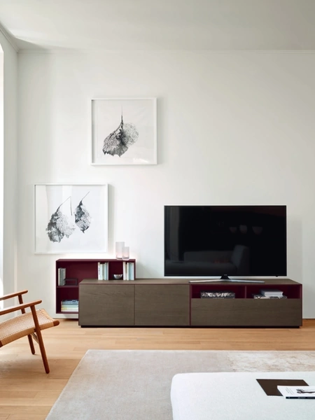 Mobile Porta Tv Domino Più 12L sx in Rovere argilla di Sangiacomo