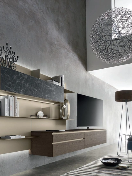 Mobile Porta Tv sospeso Lampo di Sangiacomo