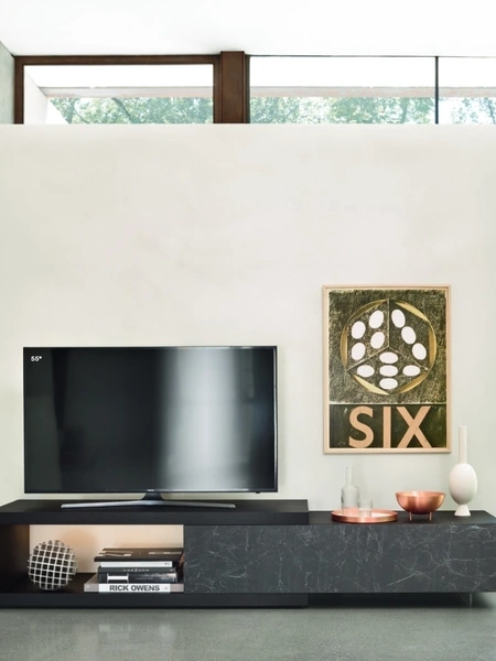 Mobile Porta Tv Lampo Sp60 4 in Rovere termotrattato e ceramica di Sangiacomo