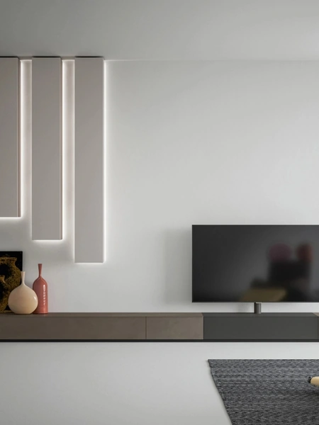 Mobile Porta Tv Freedhome con Pilastri da soffitto di Caccaro