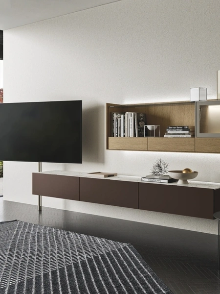 Parete Attrezzata Cabaret Glass 01 di Sangiacomo