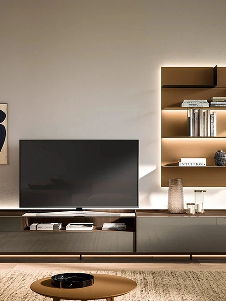 Parete Attrezzata Cabaret Glass 04 di Sangiacomo