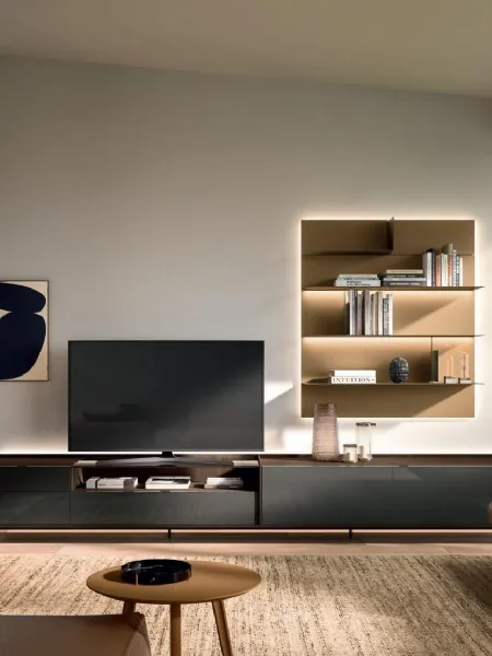 Parete Attrezzata Cabaret Glass di Sangiacomo