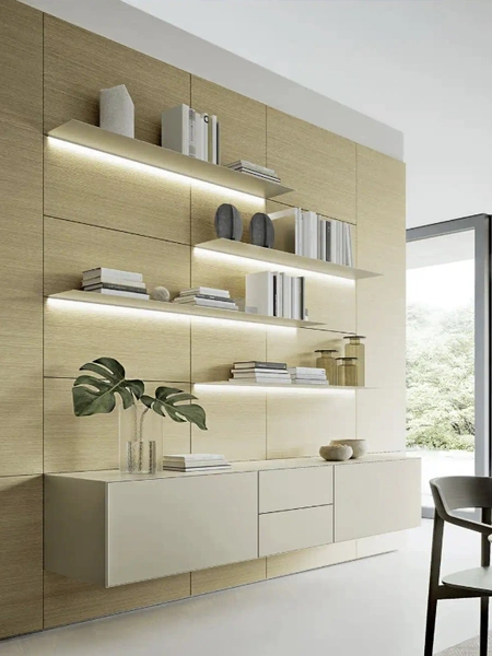 Parete Attrezzata Domino Boiserie 01 di Sangiacomo