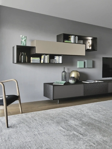 Parete Attrezzata Lampo Riquadri 033 di Sangiacomo