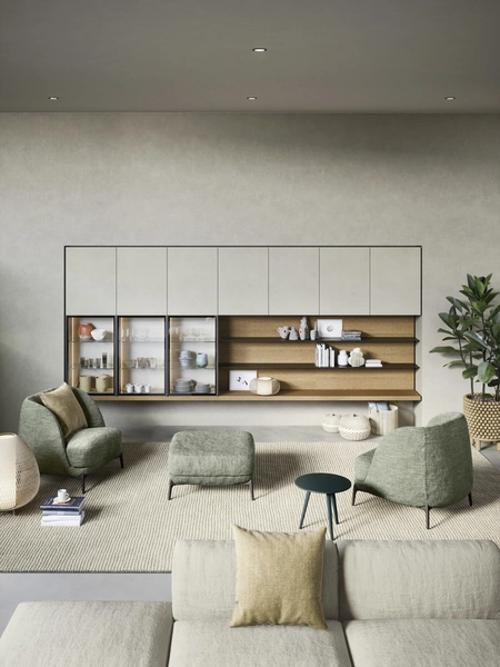 Parete Attrezzata Mensole e piani a muro di Novamobili