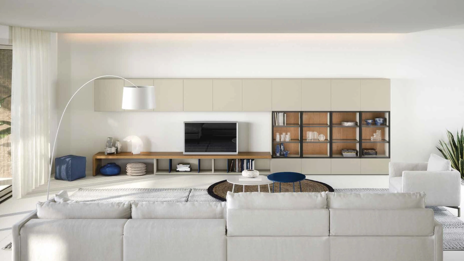 Parete Attrezzata Wall 30 04 in laccato opaco di Novamobili