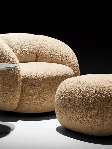 Poltroncina in tessuto Brioche di Twils