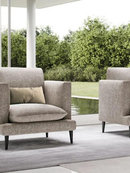 Poltrona Klint in tessuto di Doimo Salotti