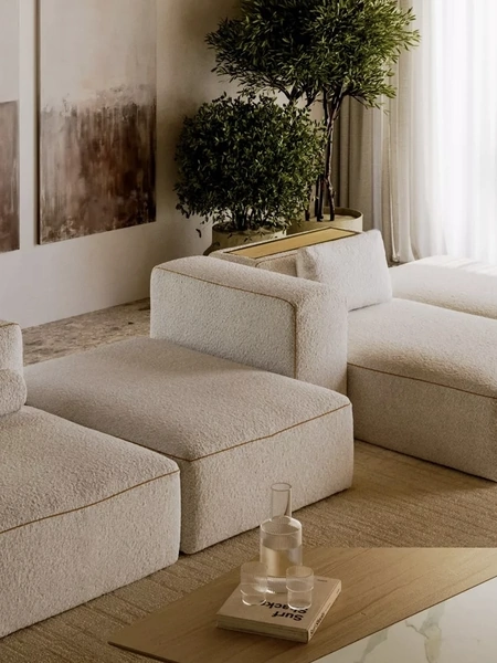 Divano componibile Blake in tessuto di Bontempi