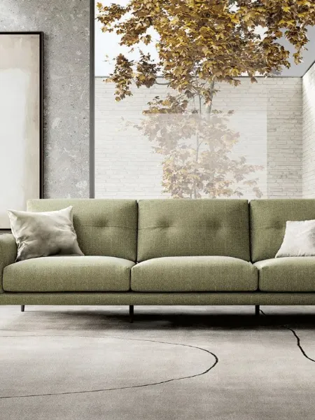 Divano lineare in tessuto Blake di Doimo Salotti