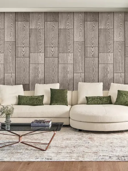 Divano in tessuto con penisola Bonnie di Bontempi