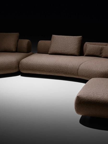 Divano componibile in tessuto imbottito Brió di Twils