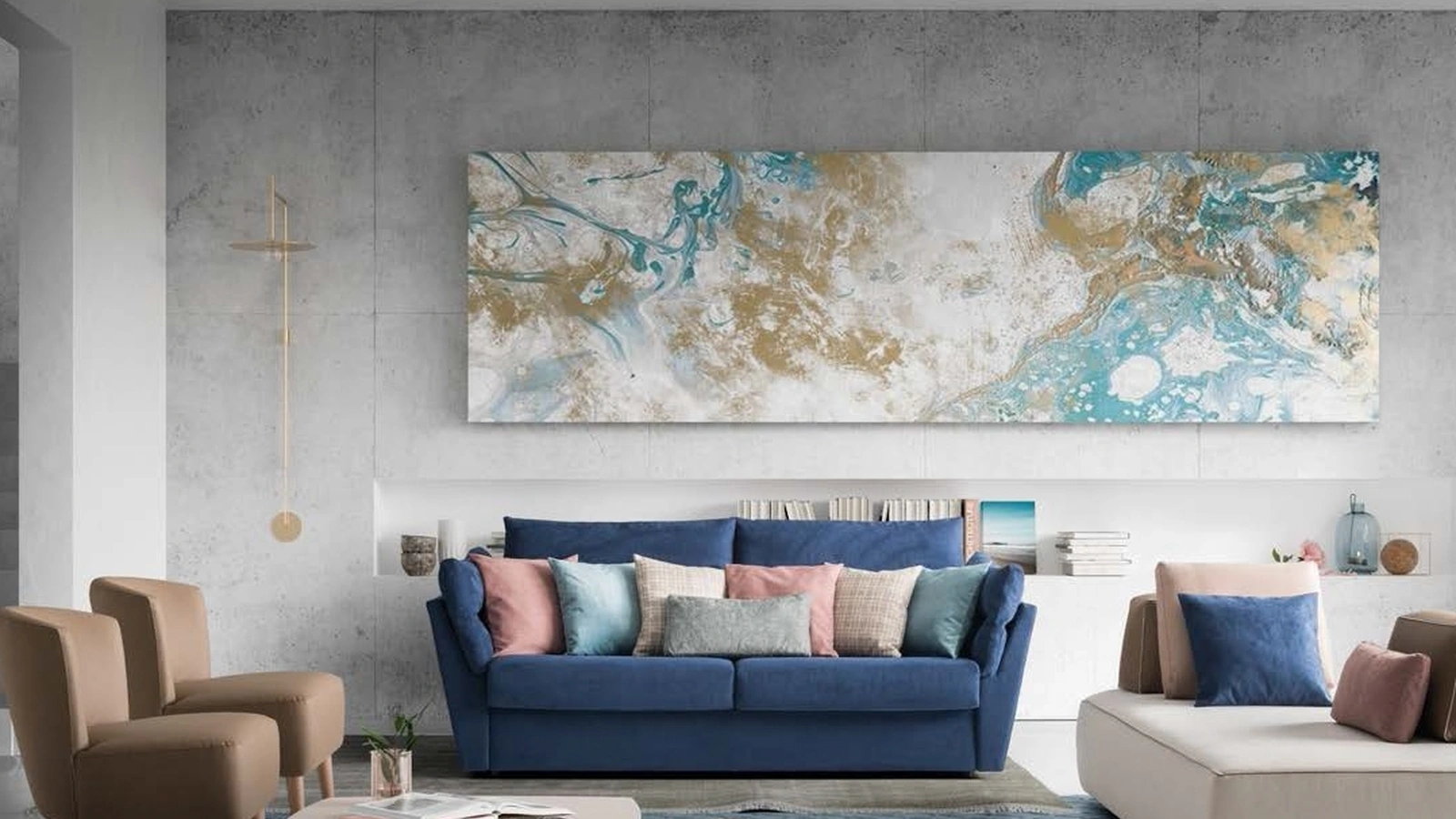 Divano letto in tessuto Bob di Confort Line