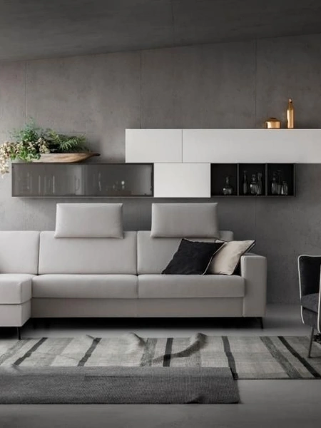 Divano letto in tessuto con penisola Break di Confort Line