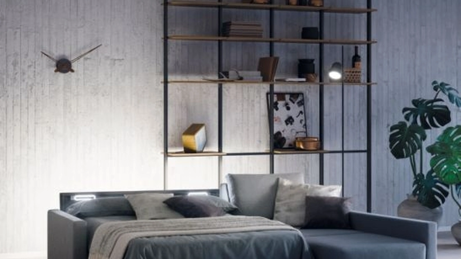 Divano letto matrimoniale con penisola Casual di Confort Line