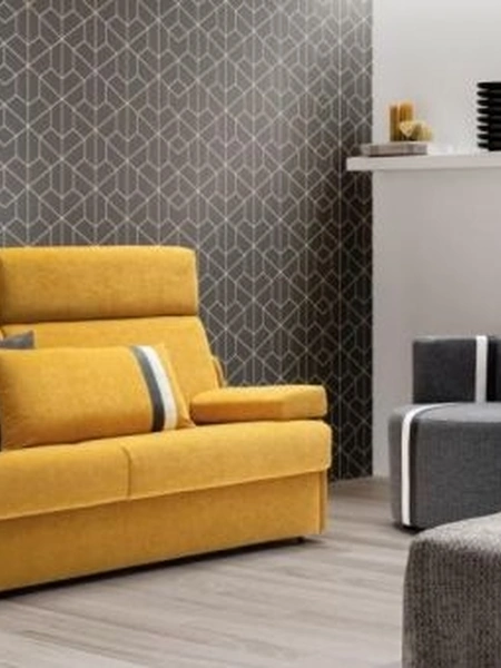 Divano letto lineare Ghost in tessuto di Confort Line