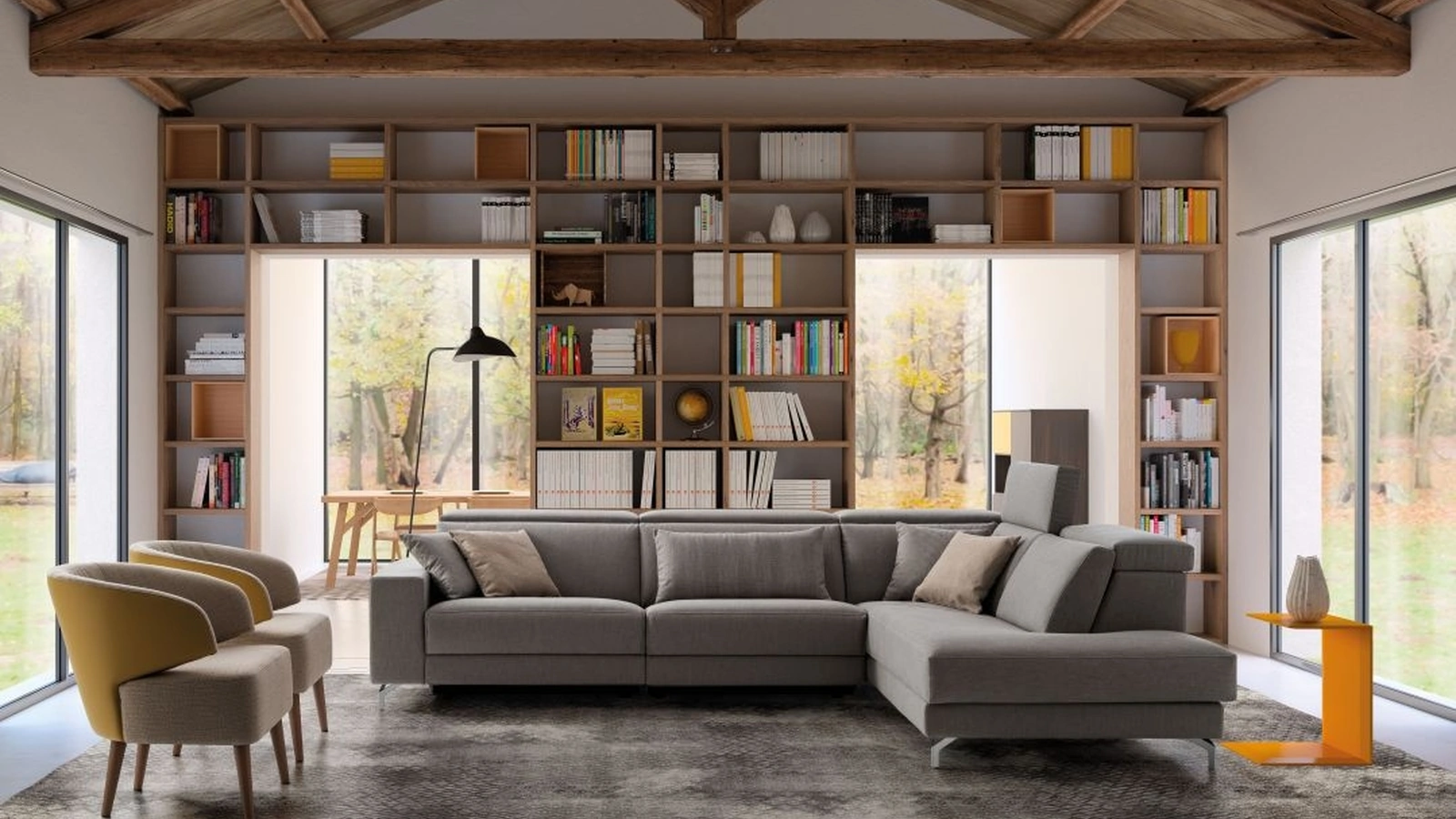 Divano angolare in tessuto imbottito Max di Confort Line