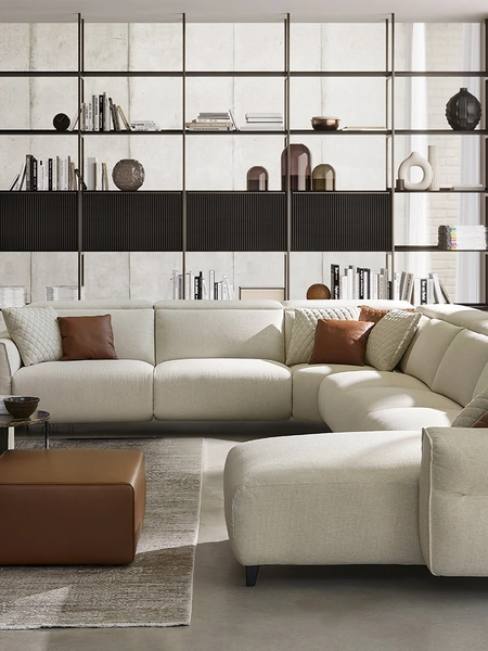 Divano angolare con penisola Firenze di Rosini Divani