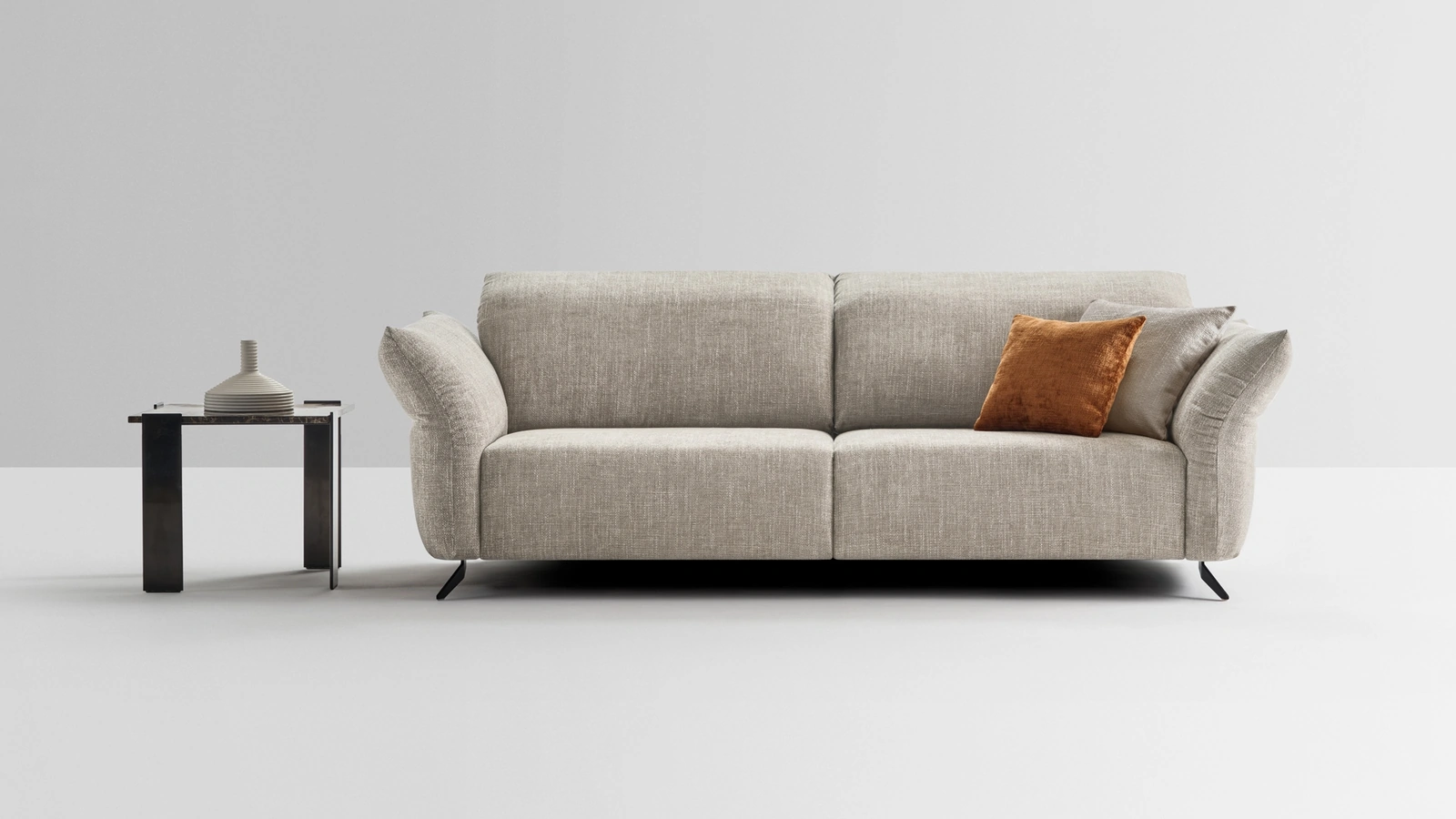 Divano lineare Granada Round di Rosini Divani