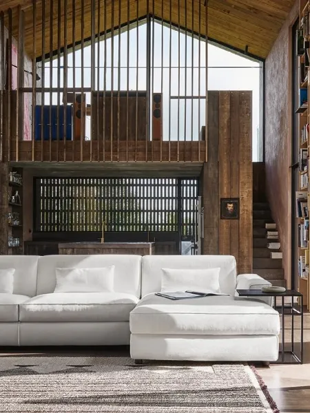 Divano con penisola in tessuto Newport di Twils Lounge