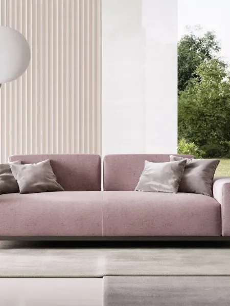 Divano lineare in tessuto Newton di Doimo Salotti