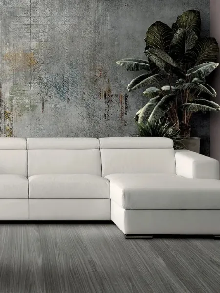 Divano relax in pelle Ray di Doimo Salotti