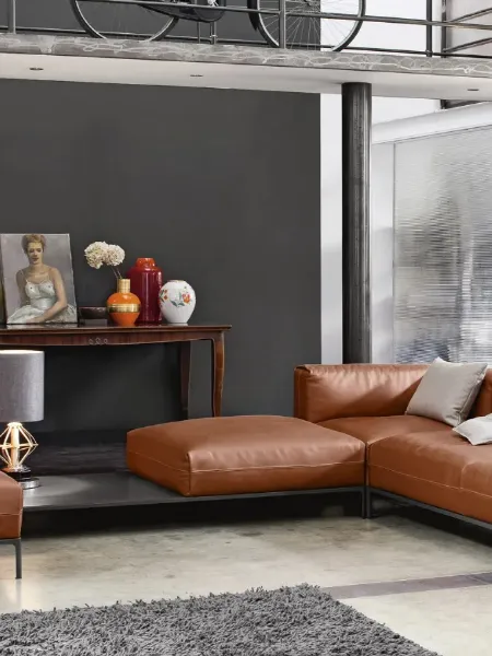 Divano con penisola Spencer di Doimo Salotti