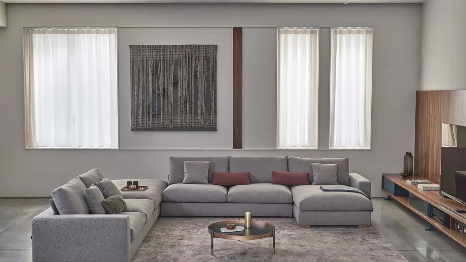 Divano ad angolo con penisola Sunset di Bontempi