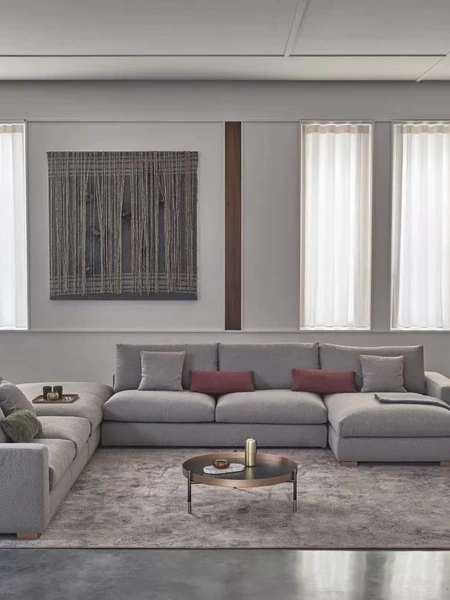 Divano ad angolo con penisola Sunset di Bontempi