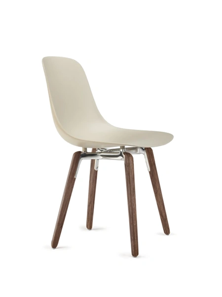 Sedia Angelica con seduta in tecnopolimero e gambe in legno Legno di Alta Corte