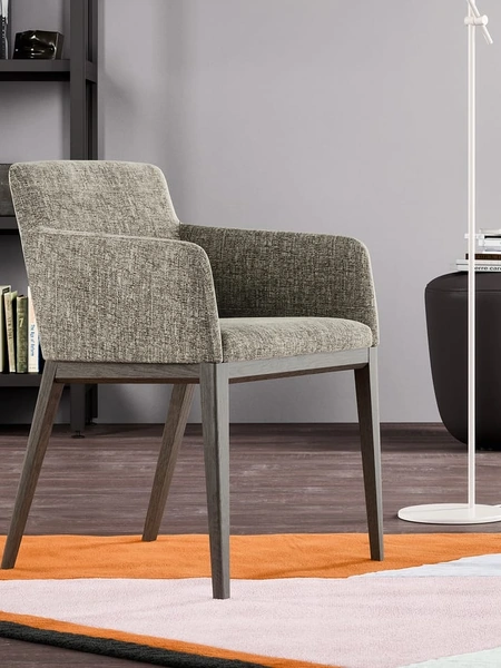 Sedia Candy in tessuto e legno di Novamobili