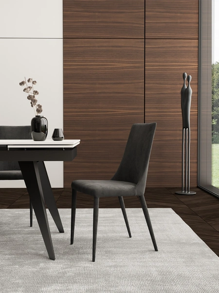 Sedia in velluto Ely di Easyline