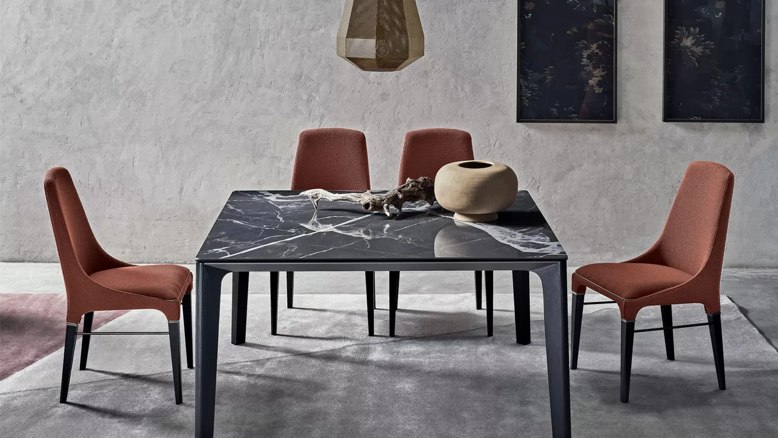 Sedia Kelly rivestita in tessuto di Bontempi