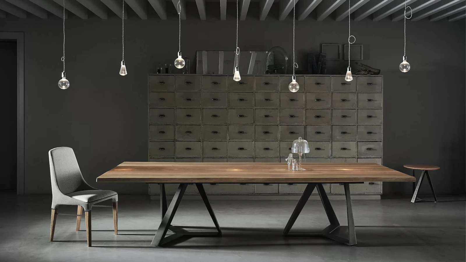 Sedia Kelly rivestita in tessuto di Bontempi