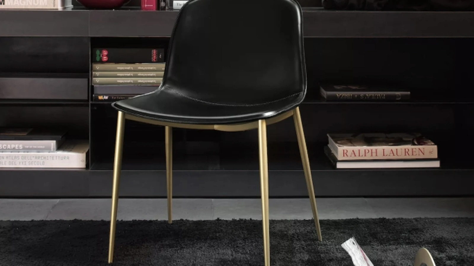 Sedia in pelle Seventy di Bontempi