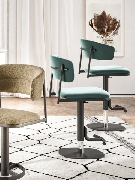 Sgabelli in tessuto Adam e Alida di Ozzio