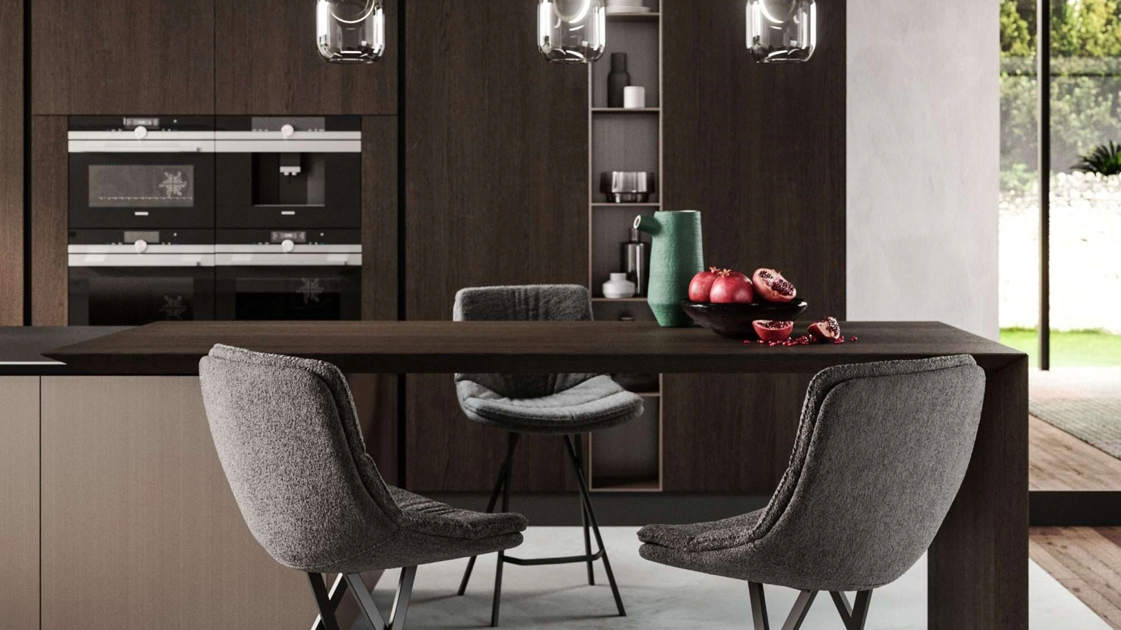 Sgabello in tessuto Roy di Ozzio