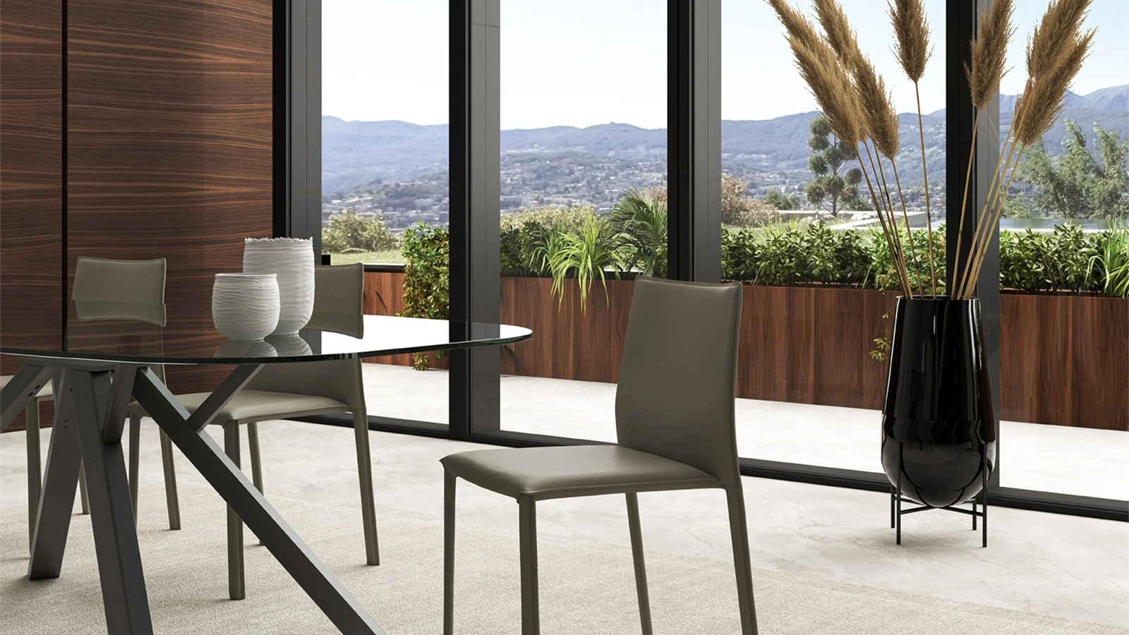 Sedia in cuoio Urus di Easyline