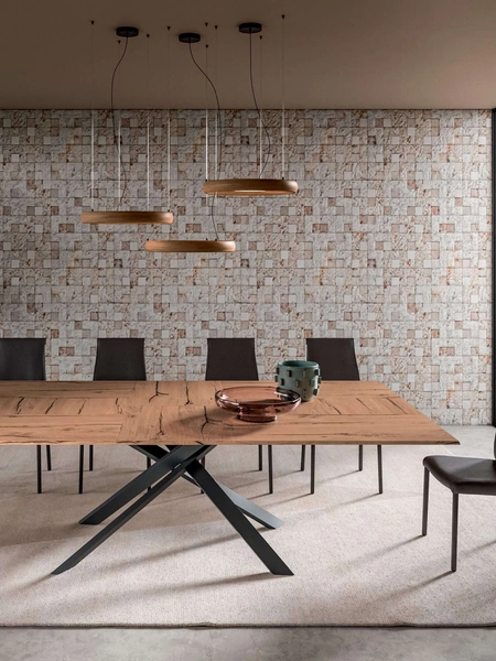 Tavolo allungabile e allargabile 4x4 in legno di Ozzio