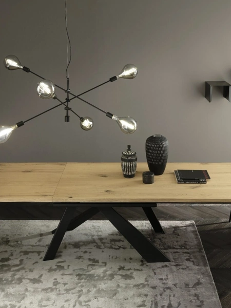 Tavolo allungabile in rovere Metal di Alta Corte