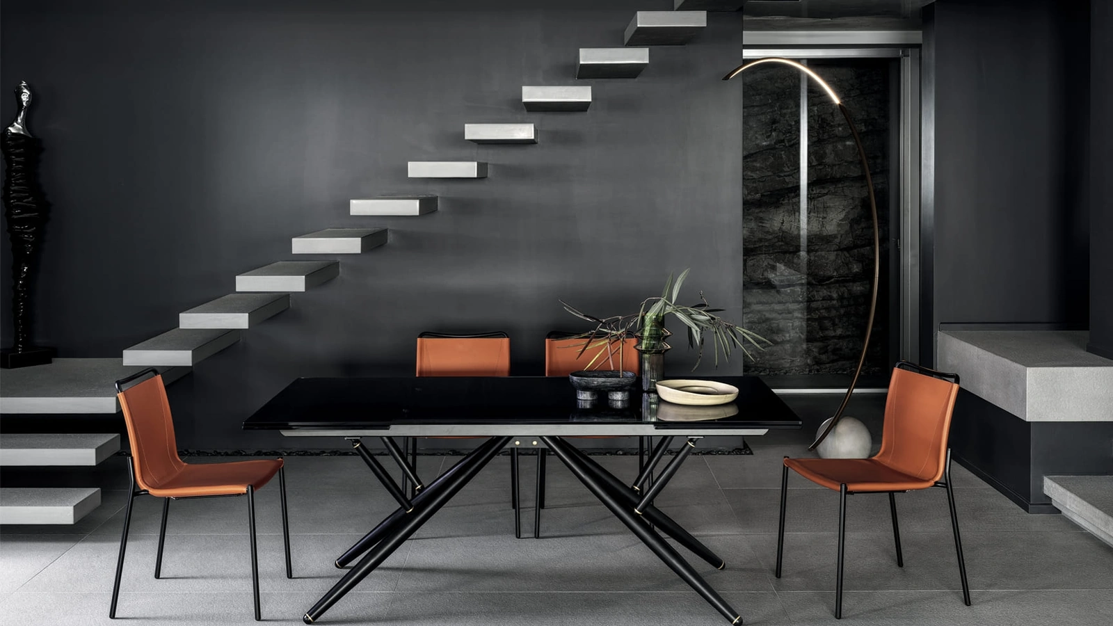 Tavolo allungabile Bridge in cristallo di Bontempi