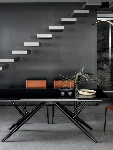 Tavolo allungabile Bridge in cristallo di Bontempi