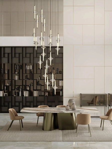 Tavolo allungabile Kimono in SuperMarmo di Bontempi