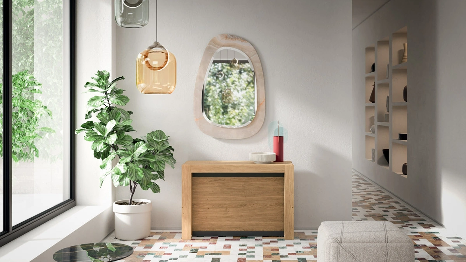 Consolle A3 allungabile in Rovere di Ozzio