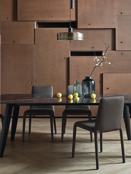 Tavolo Convivio in Ceramica Noir Desire di Sangiacomo